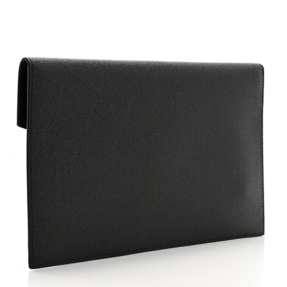 Saint Laurent Grain De Poudre Uptown Pouch Black 3 of 8