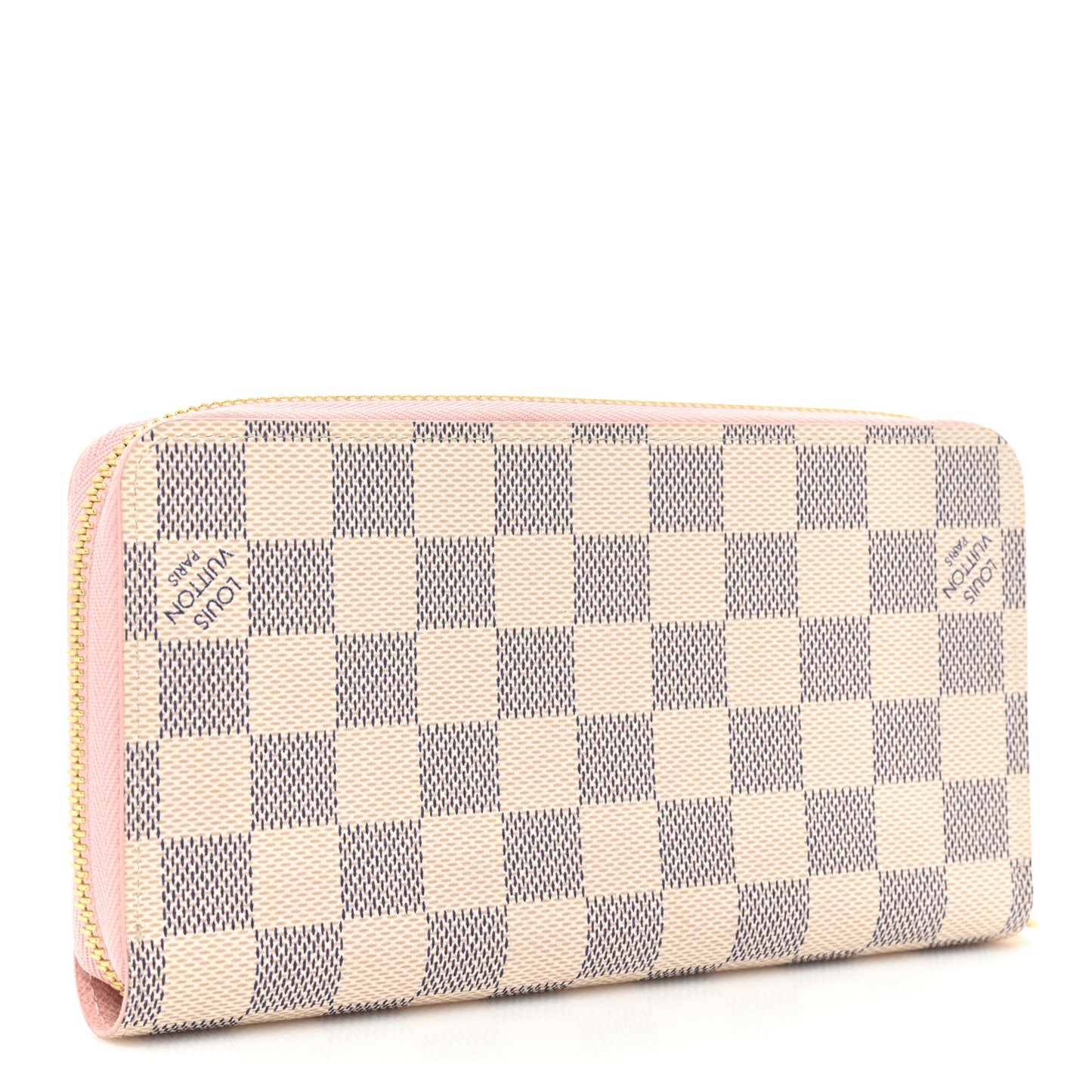 Damier Azur Clemence Wallet Rose Ballerine