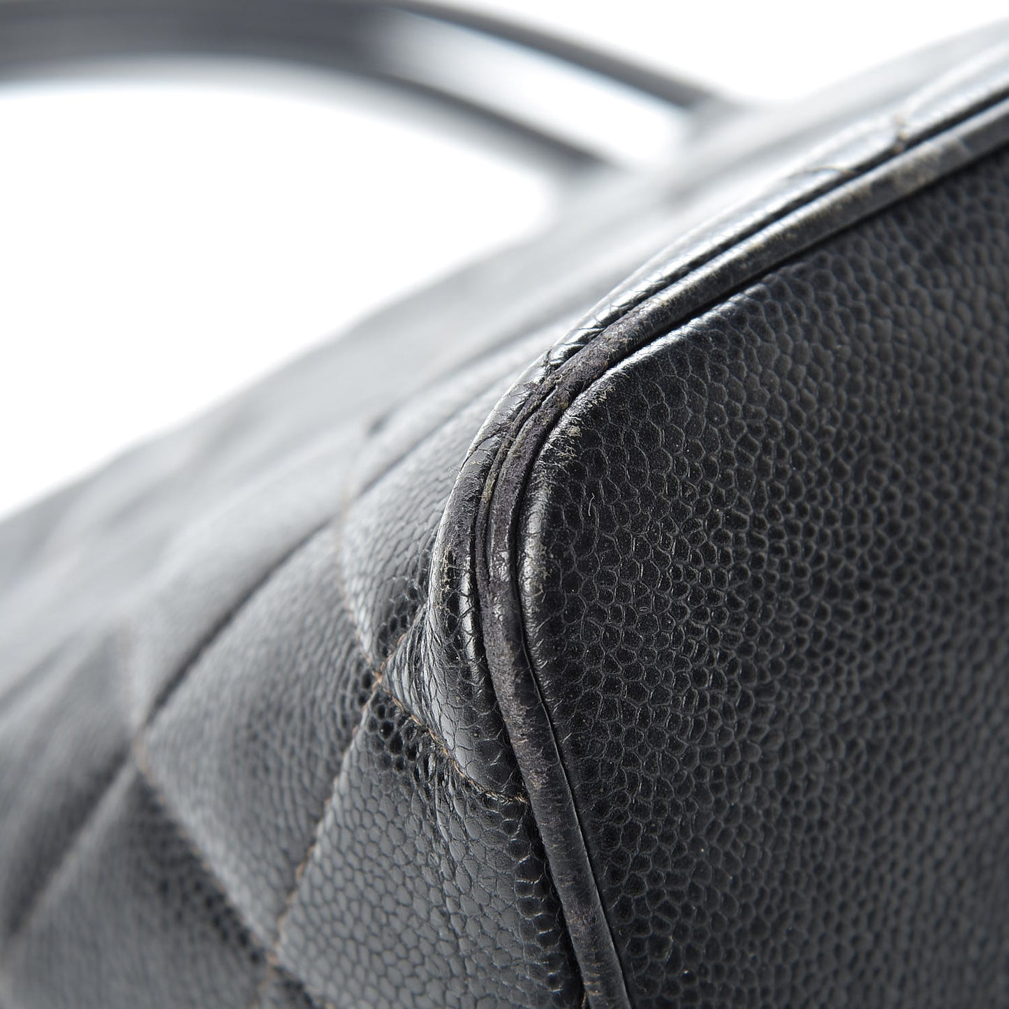 Caviar Quilted Medallion Tote Black