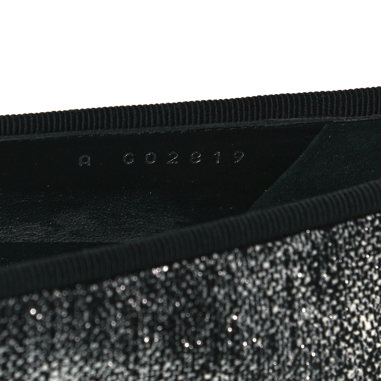 Suede Kidskin Grosgrain CC Cap Toe Ballerina Flats 36.5 Silver Black