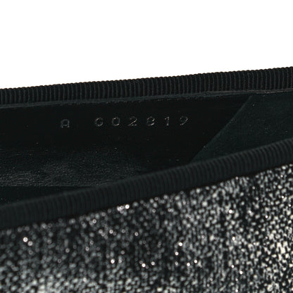 Chanel Suede Kidskin Grosgrain CC Cap Toe Ballerina Flats 36.5 Silver Black 8 of 10