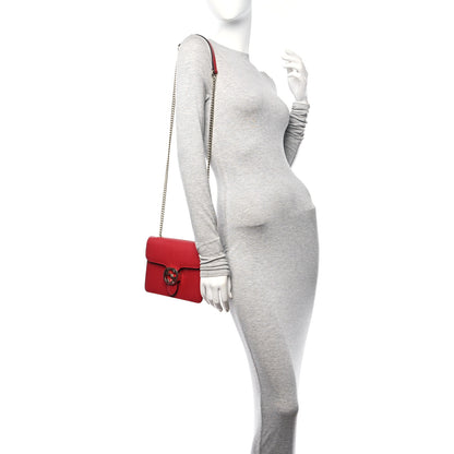 Gucci Dollar Calfskin Small Interlocking G Shoulder Bag Red 2 of 10