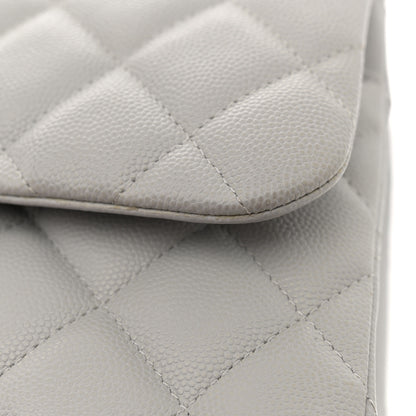 Chanel Caviar Quilted Jumbo Double Flap Grey 12 of 12