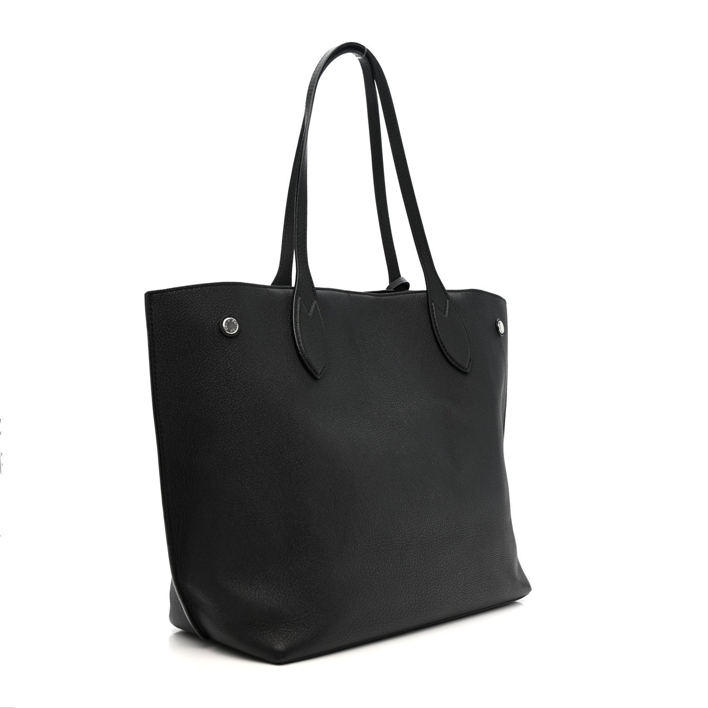 Calfskin Lockme Go Tote Black
