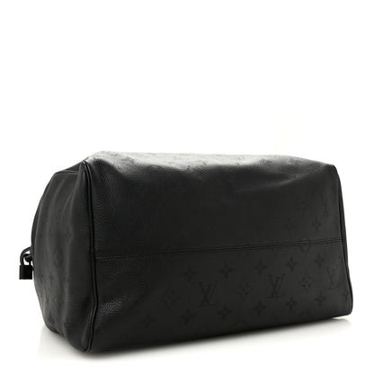 Louis Vuitton Calfskin Monogram Speedy P9 Bandouliere 40 Ultra Black 4 of 12
