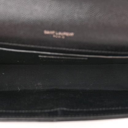 Saint Laurent Grain De Poudre Medium Classic Monogram Monochrome Kate Satchel Black 5 of 11