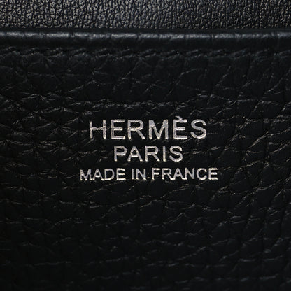 Hermes Taurillon Clemence Halzan 31 GM Black 6 of 10