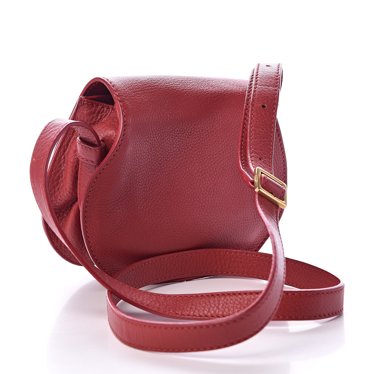 Chloe Calfskin Mini Marcie Round Crossbody Bag Red 3 of 12