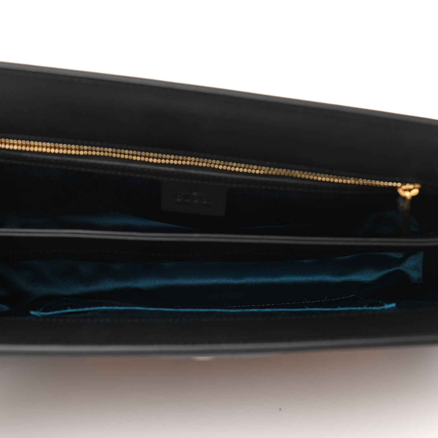 Gucci Suede Patent Web Dragon Embroidered Medium Ophidia Chain Shoulder Bag Blue Black 5 of 10