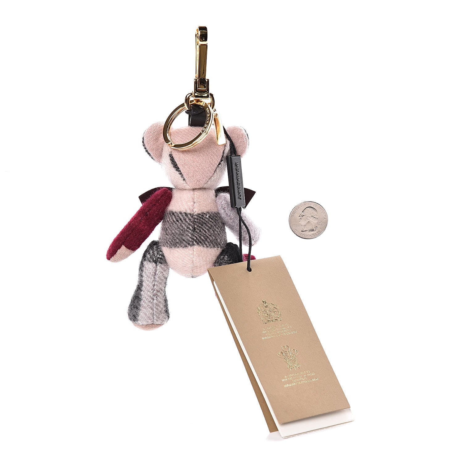 Burberry Cashmere House Check Thomas Bear Bag Charm Ash Rose 2 of 2