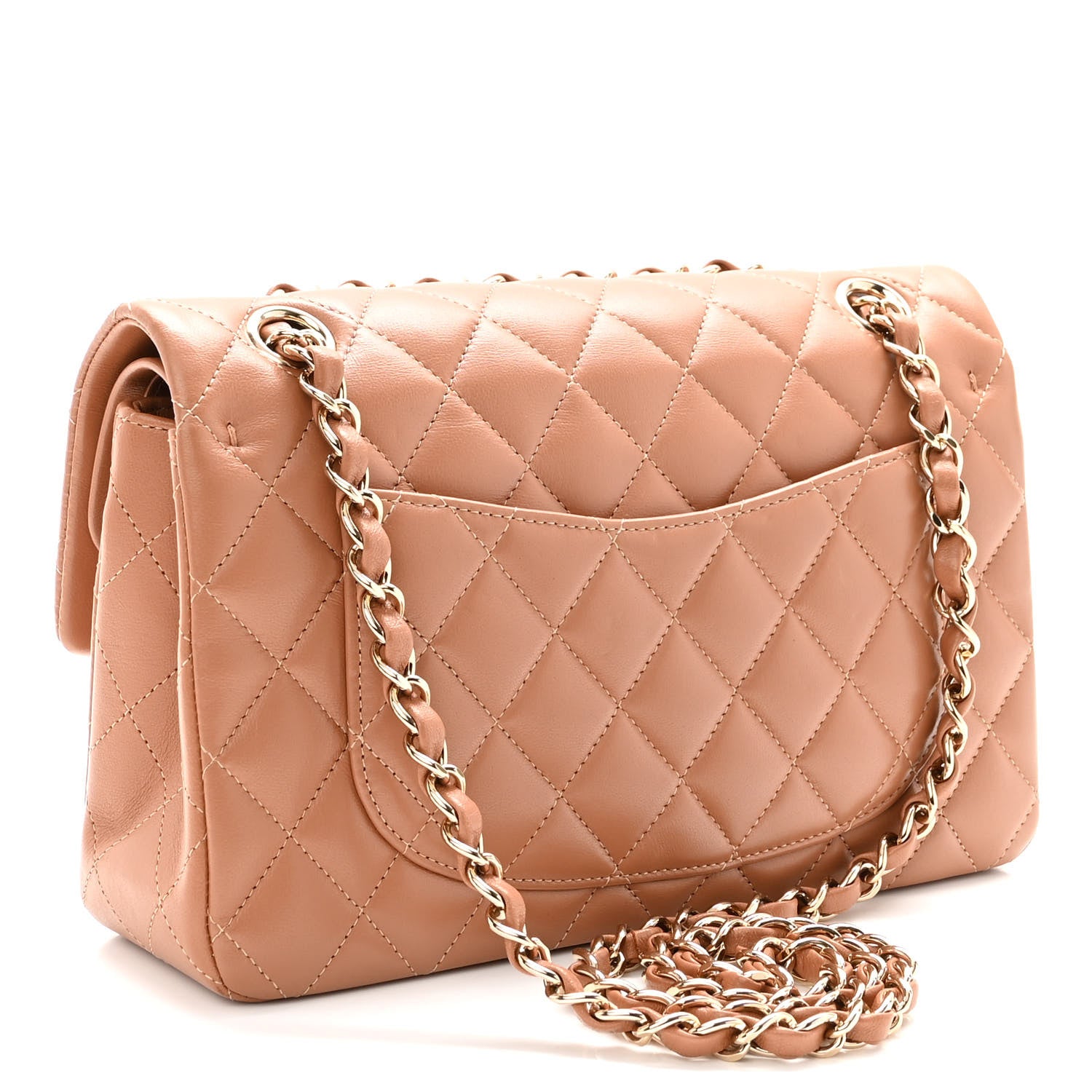 Chanel Lambskin Quilted Small Double Flap Brown 4 of 19