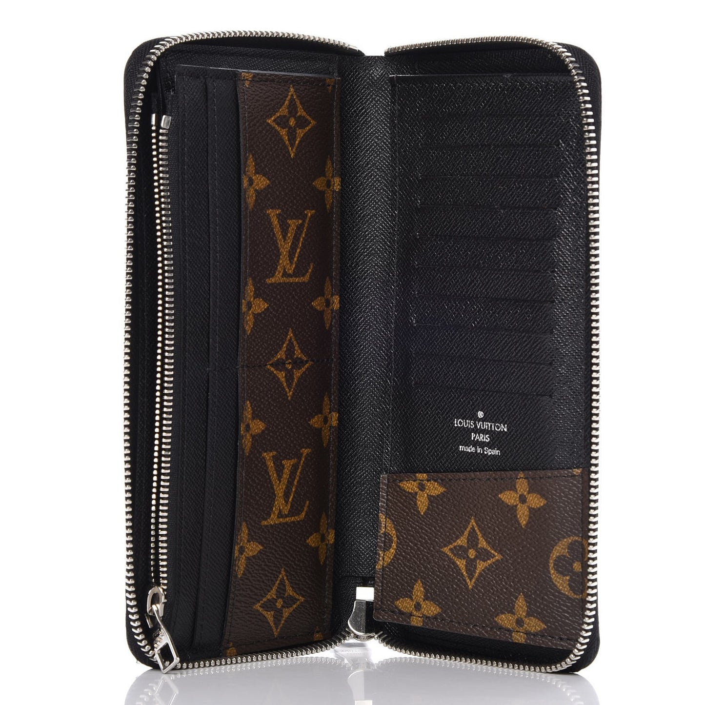 Monogram Macassar Vertical Zippy Wallet