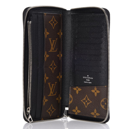 Louis Vuitton Monogram Macassar Vertical Zippy Wallet 6 of 8
