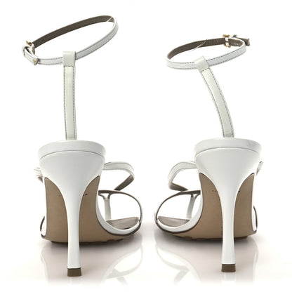 Bottega Veneta Lambskin Stretch Multi Strap 90mm Sandals 39.5 Optic White 6 of 11