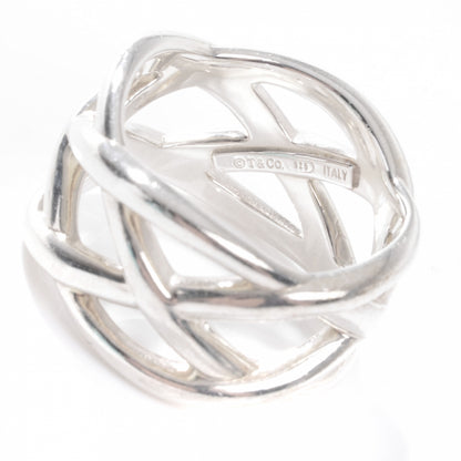 Tiffany Sterling Silver Weave Ring 6.5 4 of 6