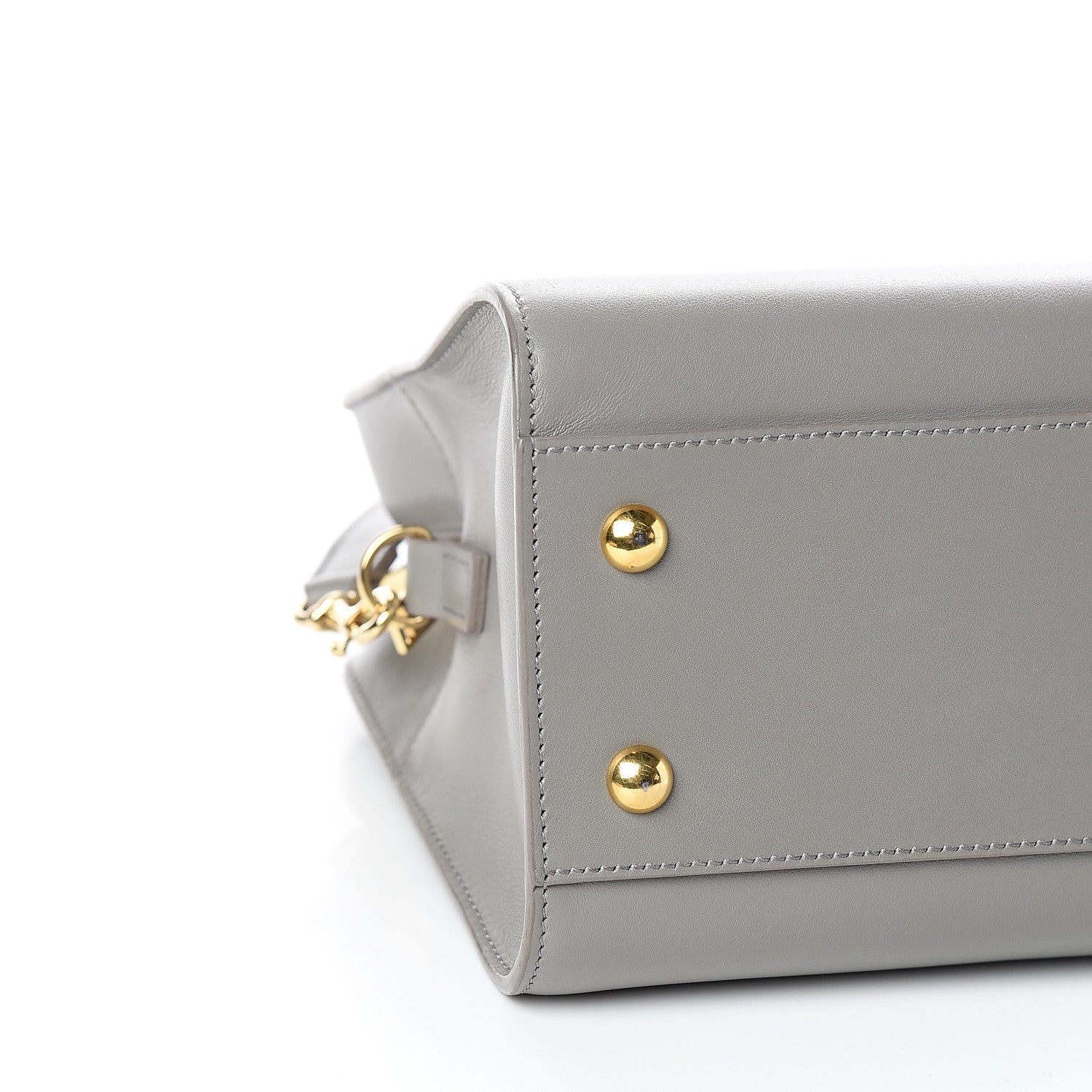 Saint Laurent Calfskin Monogram Baby Cabas Fog 7 of 9