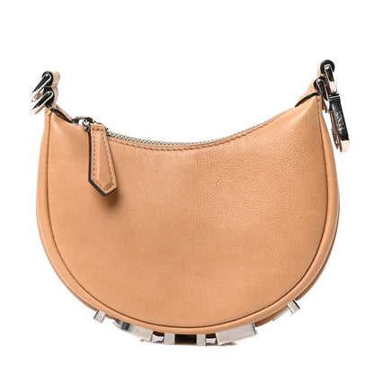 Fendi Vitello Grace Nano Fendigraphy Hobo Charm Miele Scuro 1 of 9