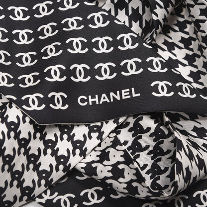 Chanel Silk CC Scarf Black 3 of 5