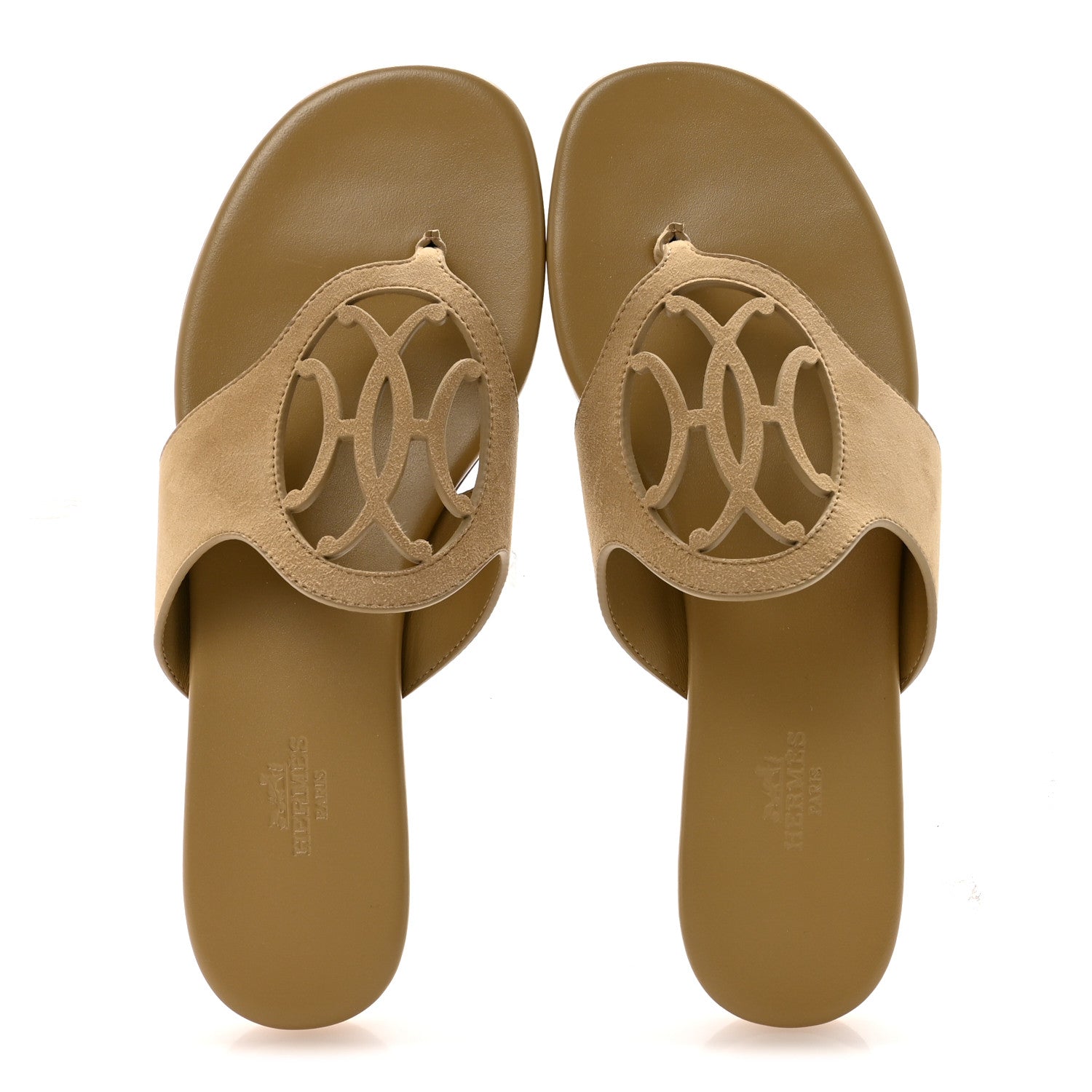 Hermes Suede Goatskin Mage Sandals 38 Beige Albatre 2 of 10
