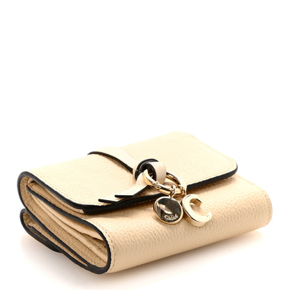 Chloe Grained Calfskin Alphabet Mini Trifold Wallet Sweet Beige 4 of 8