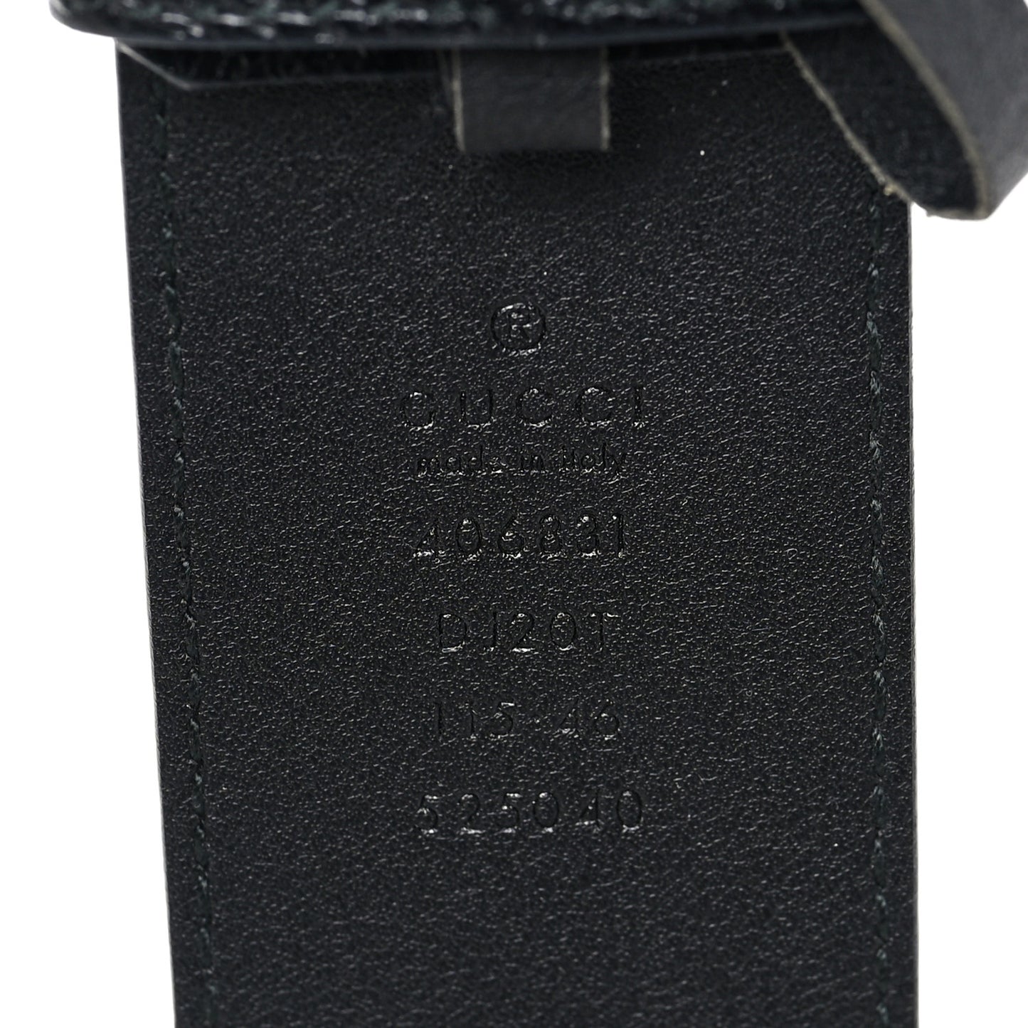 Textured Calfskin Double G 40mm Belt 115 46 Black