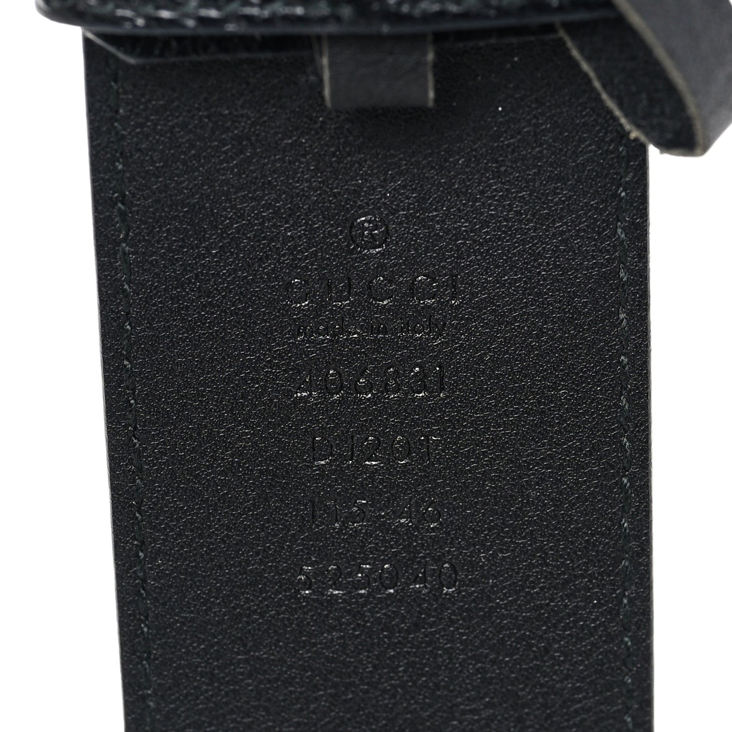 Gucci Textured Calfskin Double G 40mm Belt 115 46 Black 3 of 4
