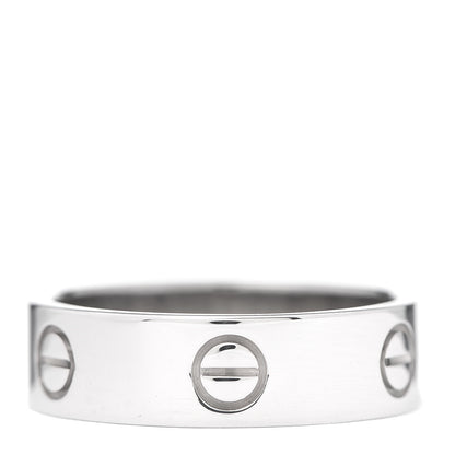 Cartier 18K White Gold 5.5mm LOVE Ring 59 8.75 1 of 4