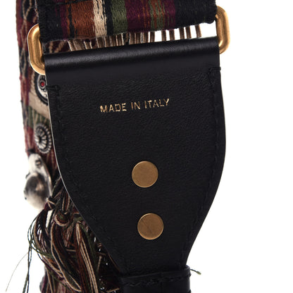Christian Dior Canvas Studded Bohemian-Inspired Shoulder Strap Black 5 of 6