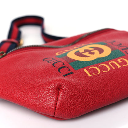 Gucci Grained Calfskin Small Logo Belt Bag Hibiscus Red 8 of 9