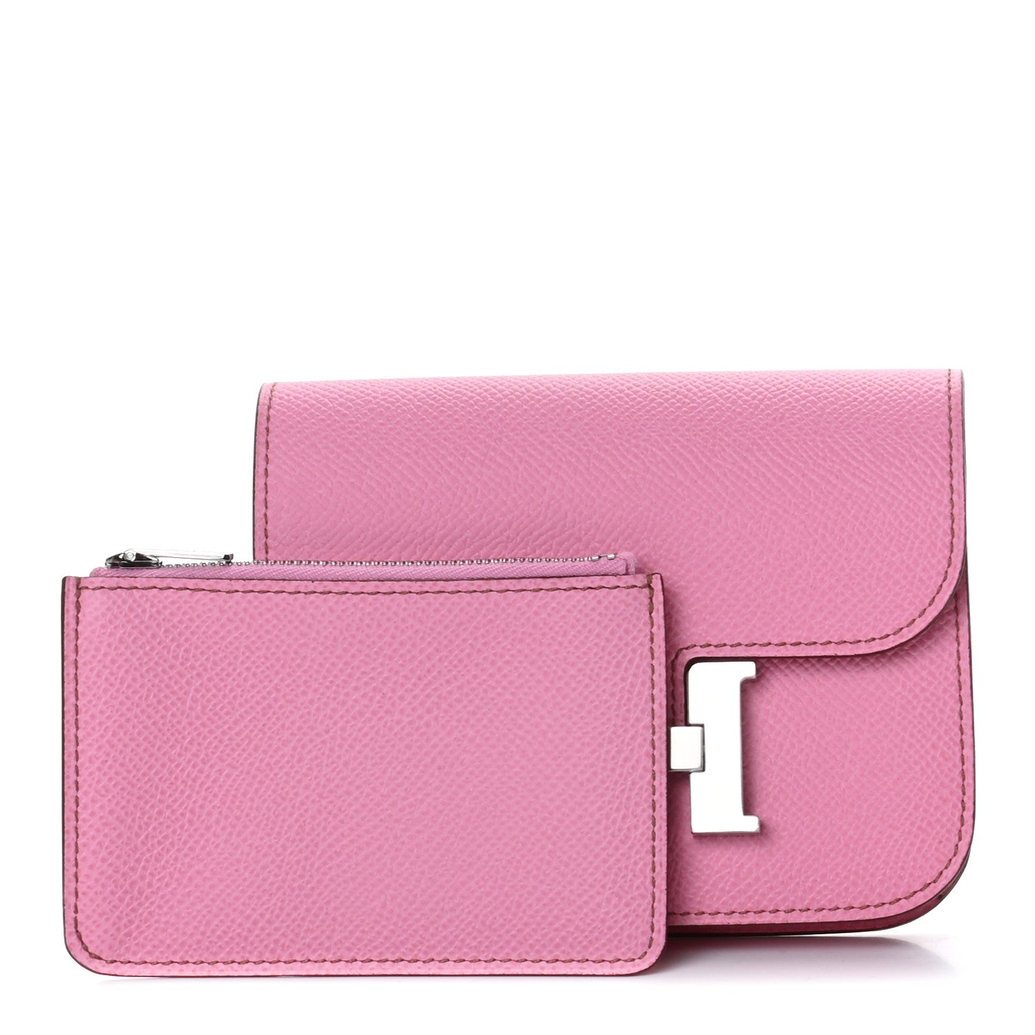 Hermes Epsom Constance Slim Wallet 5P Pink 1 of 7