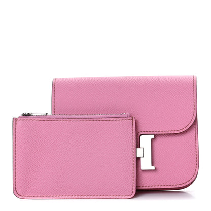 Hermes Epsom Constance Slim Wallet 5P Pink 1 of 7