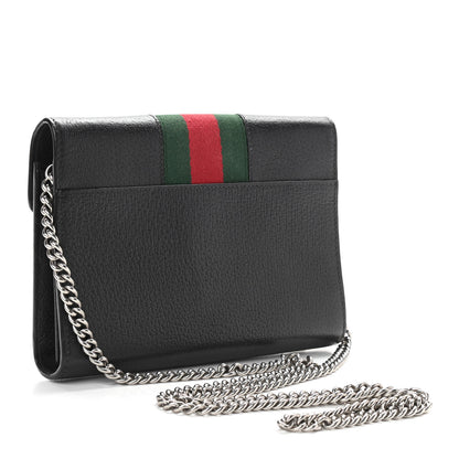 Gucci Calfskin Web Mini Dionysus Chain Wallet Black 3 of 10