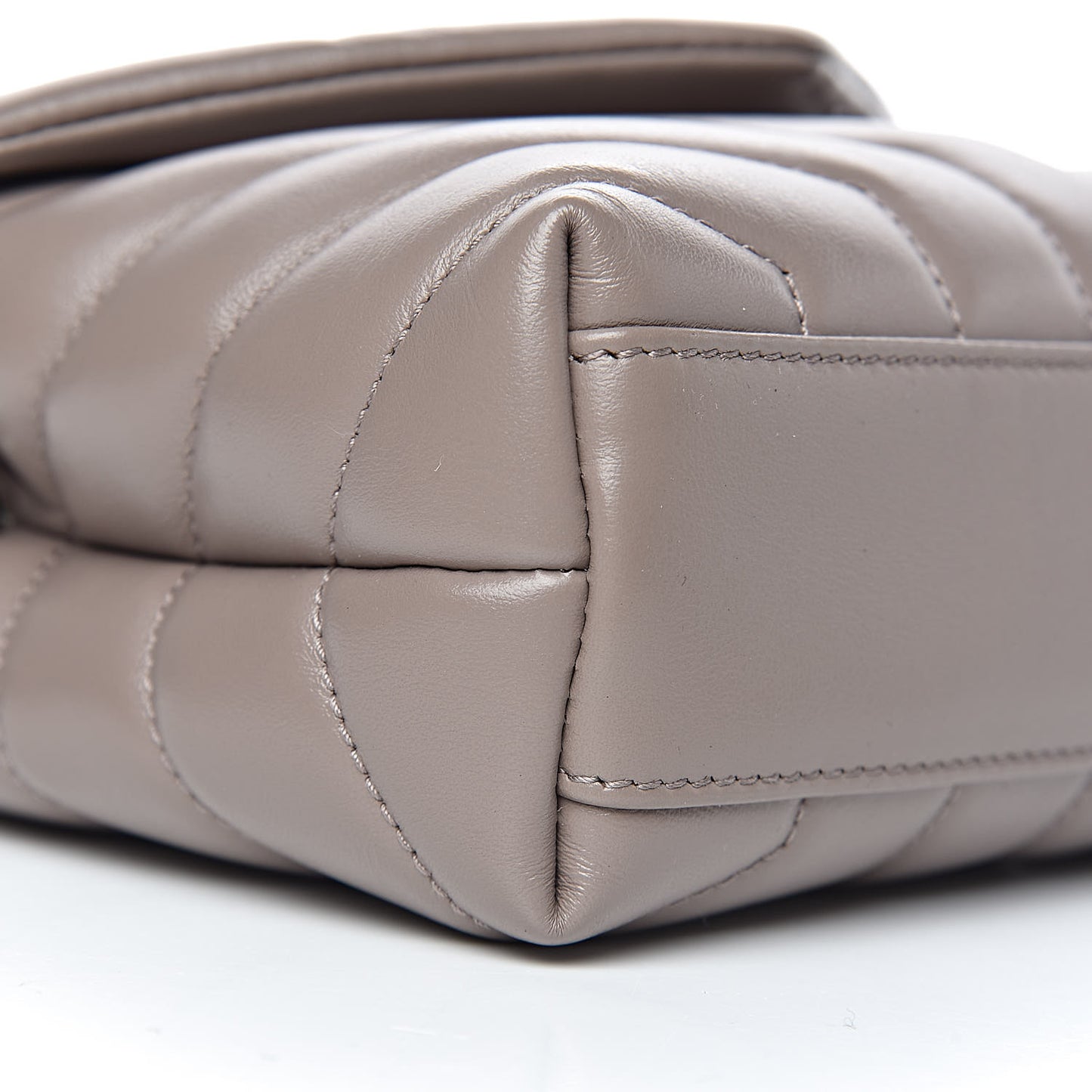 Calfskin Y Quilted Monogram Toy Loulou Satchel Dusty Grey