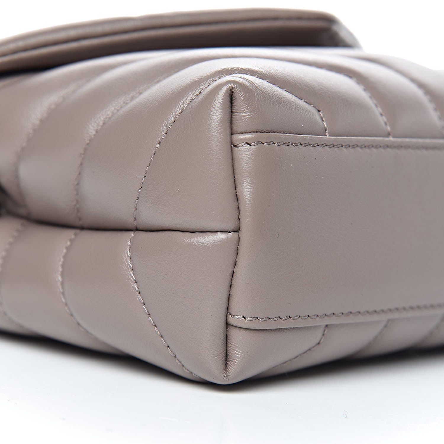 Saint Laurent Calfskin Y Quilted Monogram Toy Loulou Satchel Dusty Grey 8 of 10