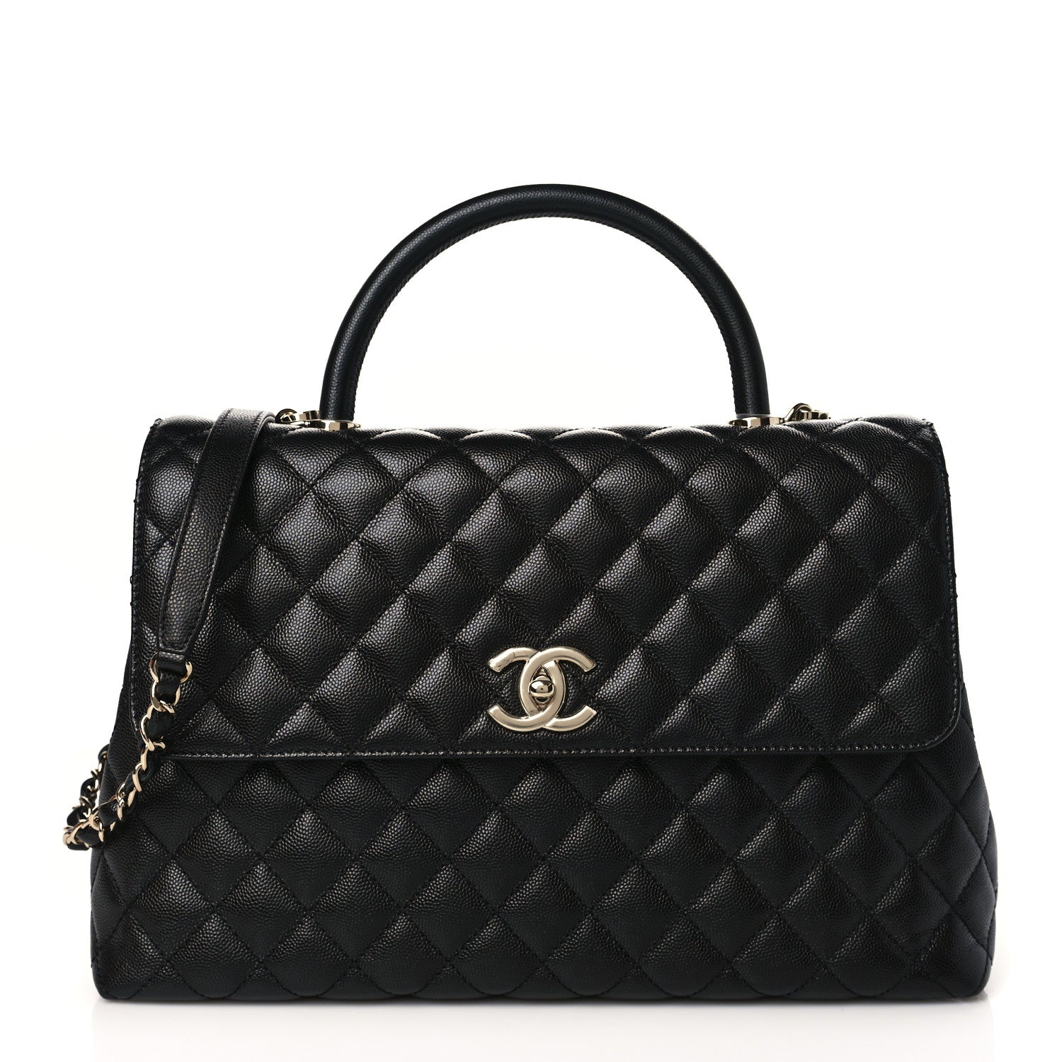 Chanel Caviar Quilted Medium Coco Handle Flap Black 1 of 8