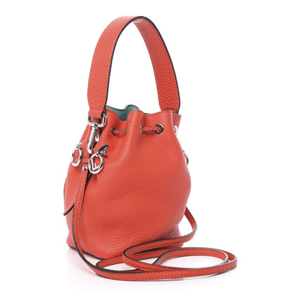 Fendi Cuoio Romano F is Fendi Mini Mon Tresor Pocket Bucket Bag Papavero 3 of 9