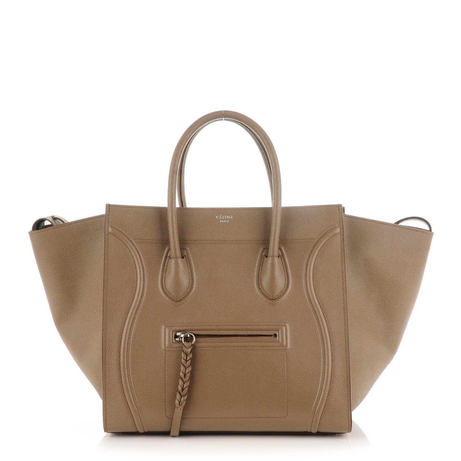 Celine Grained Calfskin Medium Phantom Luggage Taupe 1 of 9