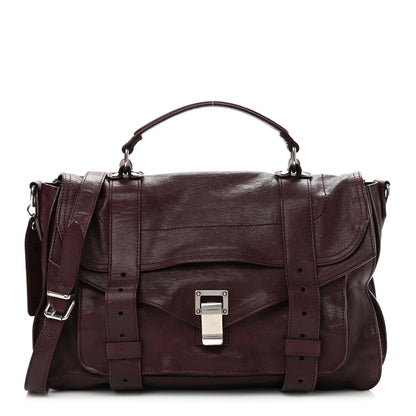 Proenza Schouler Lambskin Medium PS1 Satchel Burgundy 1 of 12