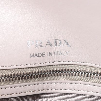Prada Soft Calfskin Impunture Diagramme Medium Chain Flap Shoulder Bag Pomice 8 of 8