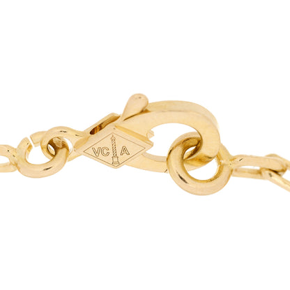 Van Cleef & Arpels 18K Yellow Gold Carnelian 5 Motifs Vintage Alhambra Bracelet 4 of 7
