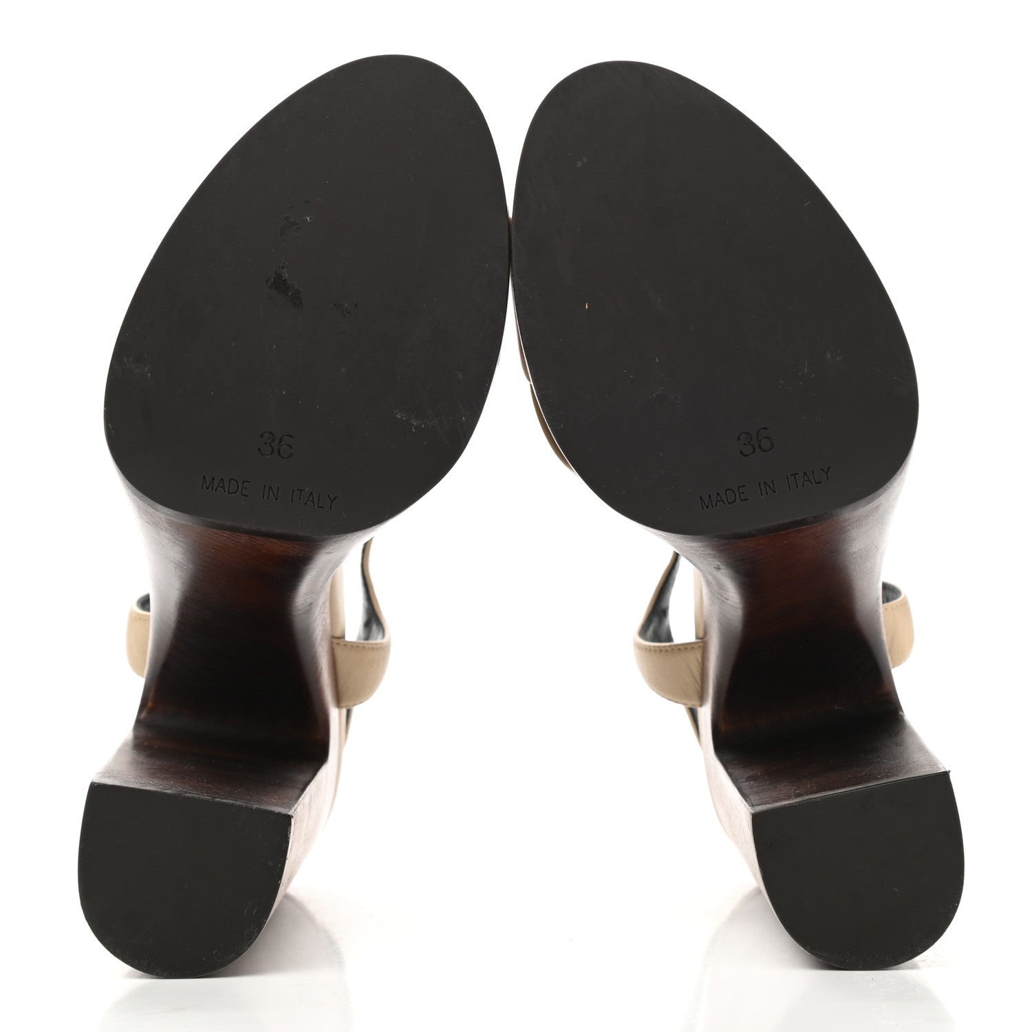 Saint Laurent Calfskin Bianca 125 Platform Sandals 36 Brown 5 of 8