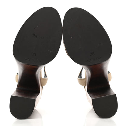 Saint Laurent Calfskin Bianca 125 Platform Sandals 36 Brown 5 of 8