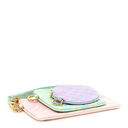 Louis Vuitton Empreinte Monogram Summer Stardust Trio Pouch Pink Water Green Lilas 4 of 9