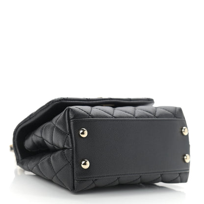 Chanel Caviar Quilted Extra Mini Coco Handle Flap Black 4 of 9