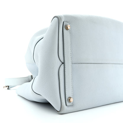 Christian Dior Supple Grained Calfskin Large Open Bar Tote Light Blue 7 of 12
