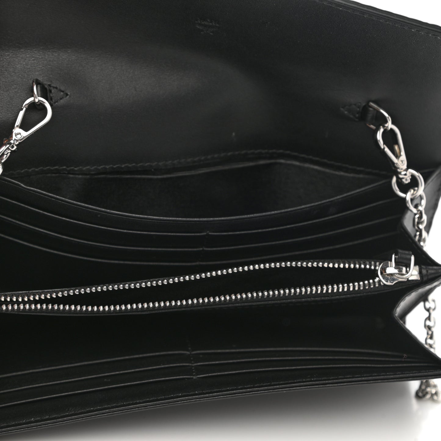 Visetos Large Patricia Wallet On Chain Black