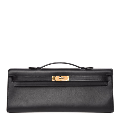 Hermes Swift Kelly Cut Clutch Pochette Black 1 of 28