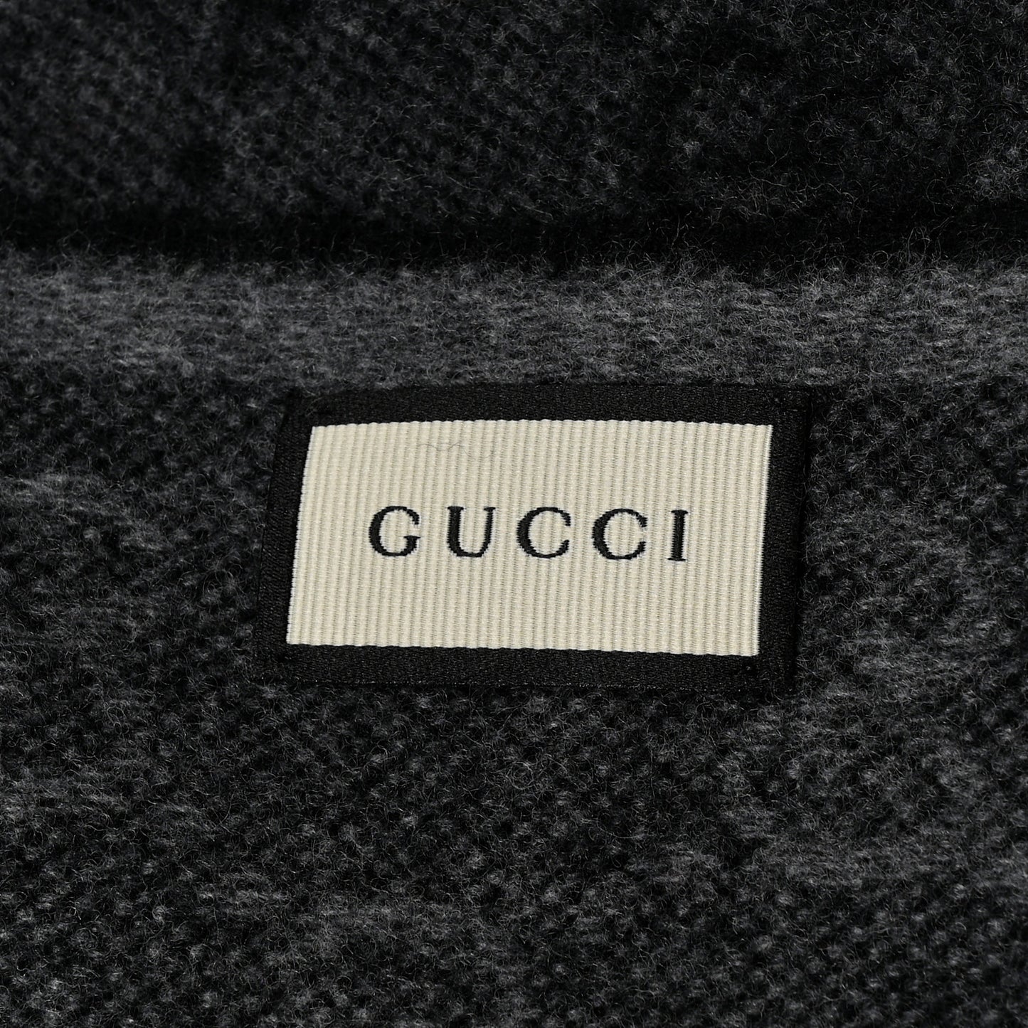 Wool Angora Monogram Web New Nikky Scarf Lead Dark Green
