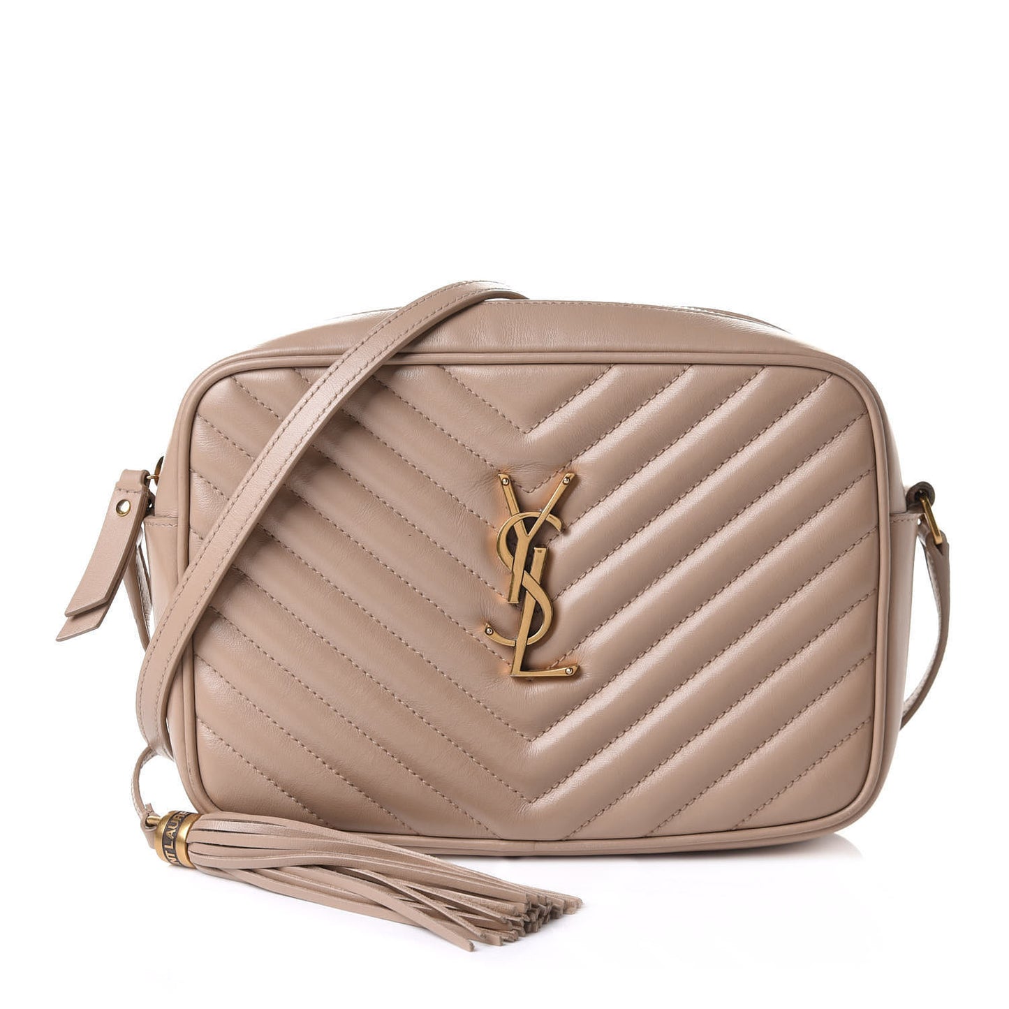 Calfskin Matelasse Monogram Lou Camera Bag Nude Powder