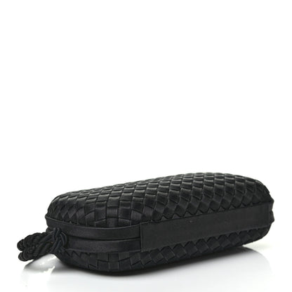 Bottega Veneta Satin Intreccio Evening Clutch Black 4 of 6